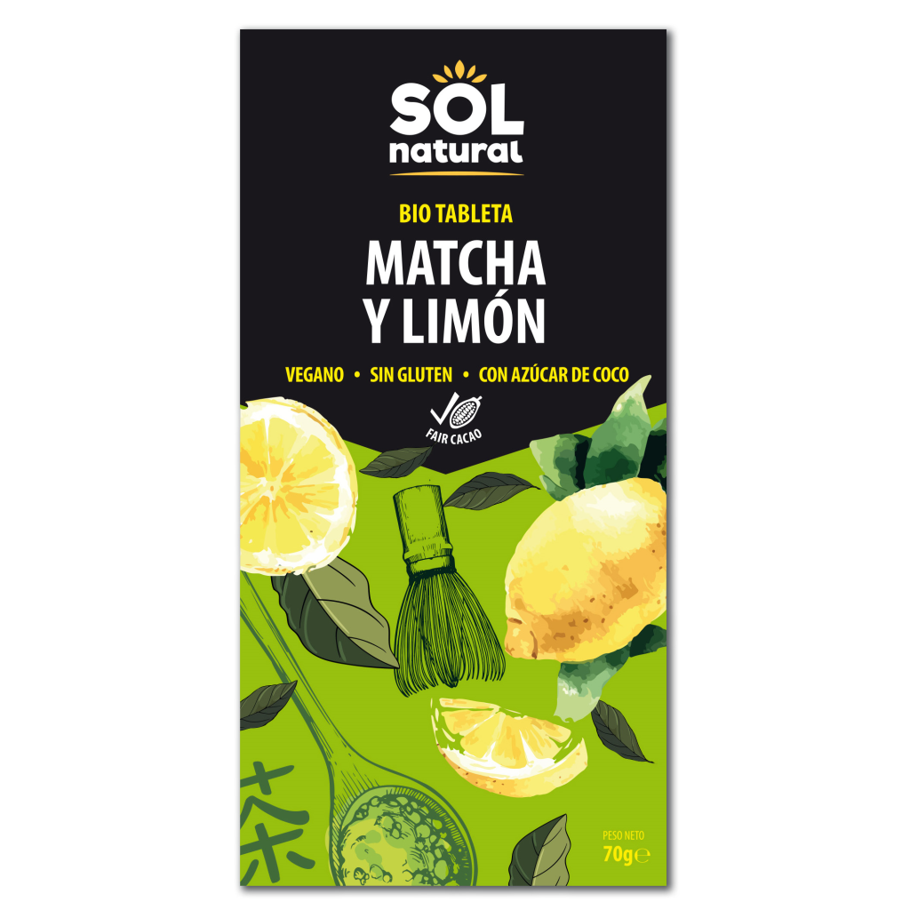 Biotableta matcha y limón (70gr)