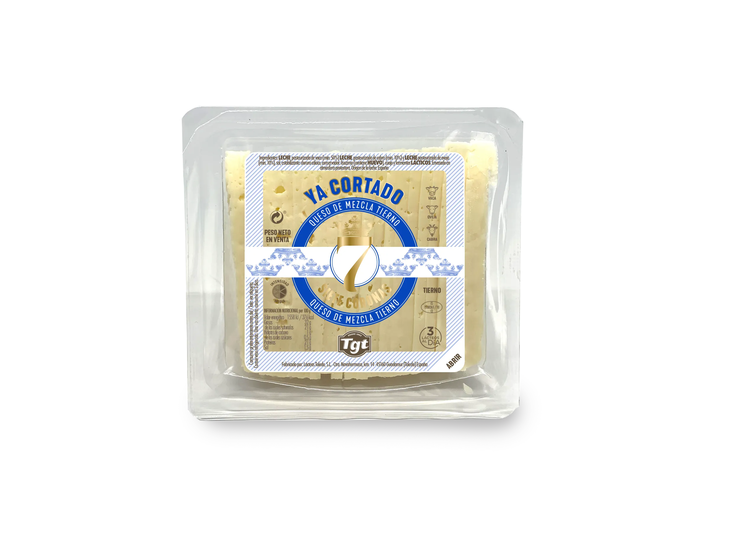 QUESO MEZCLA CURADO CORTADO (200gr)